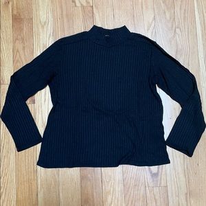 Ribbed, mock neck knit